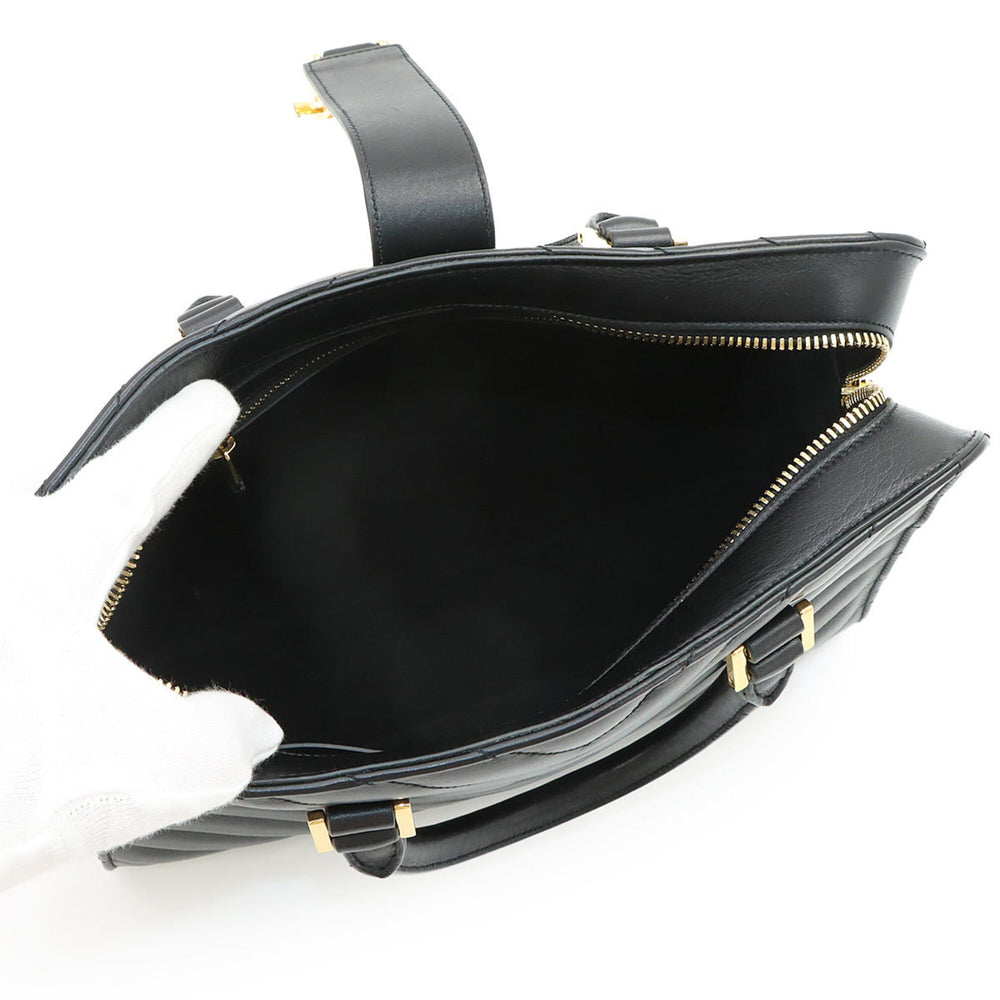 Saint Laurent Cabas 2-way Hand/Shoulder Handbag, Leather, Black, 357397 — Like New