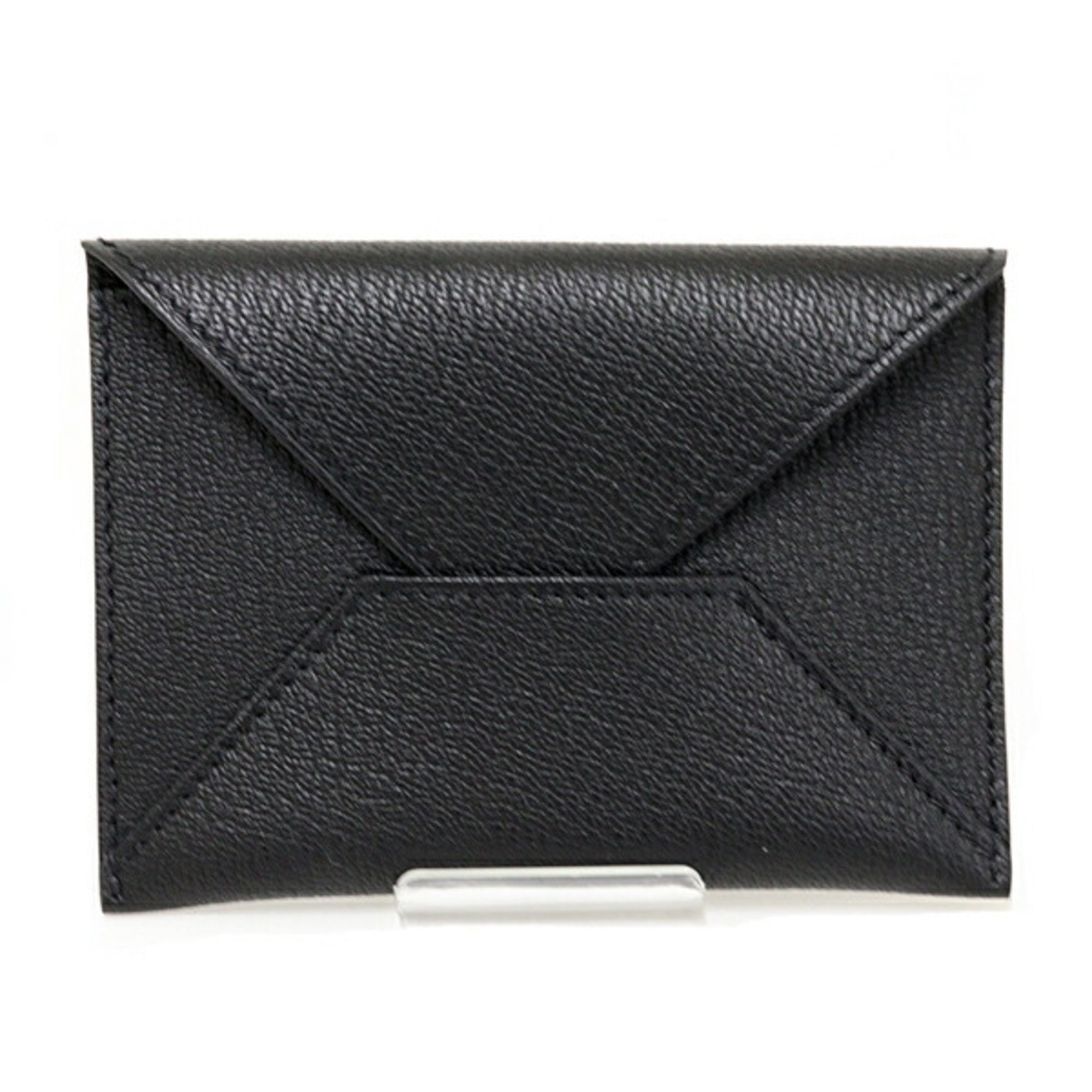 Hermes HERMES Pouch "Envelope" MM Card Case Chevre Mysore H032790CA89 Black — Like New