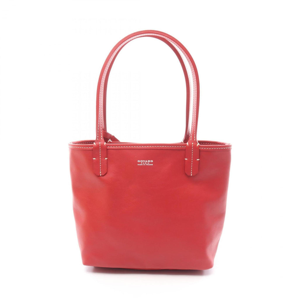 Goyard ANJOU MINI handbag in coated canvas and leather, women's, red multicolored, ANJOUSMINCG02TY02P