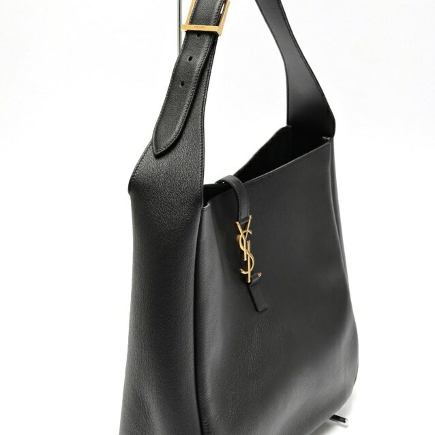 Saint Laurent SAINT LAURENT le 5?7 Soft Large Le Sun Cassette Shoulder Bag 753837 Grained Leather Black E-159054