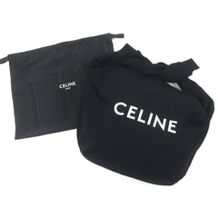 CELINE 11020 2EKO MEDIUM SWEAT BAG, Medium Sweat Bag with Logo Print, Crossbody/Shoulder Bag, Black, Includes Dust Made in Italy, Authentic, Men's — Like New