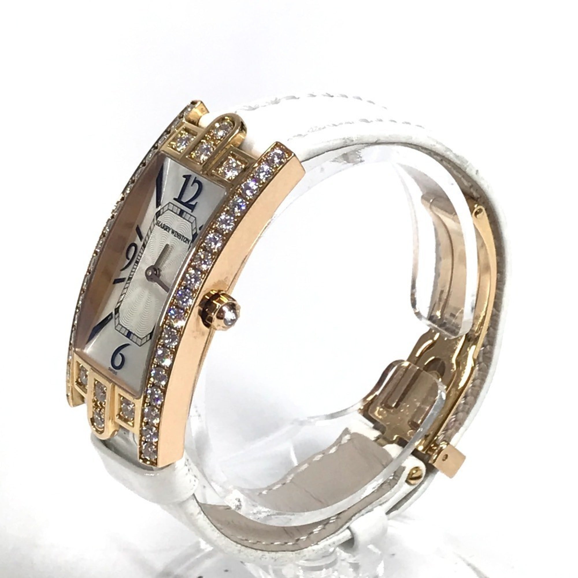 HARRY WINSTON 330 LQWL.M D3.1 Diamond Bezel Lady Avenue C Women's Watch, 18K Gold, Au750, White — Very Good