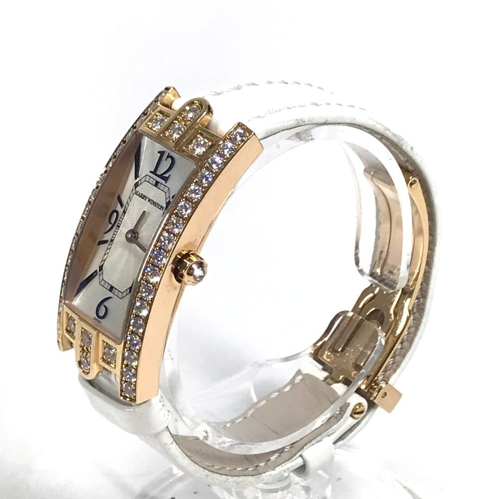 HARRY WINSTON 330 LQWL.M D3.1 Diamond Bezel Lady Avenue C Women's Watch, 18K Gold, Au750, White — Very Good