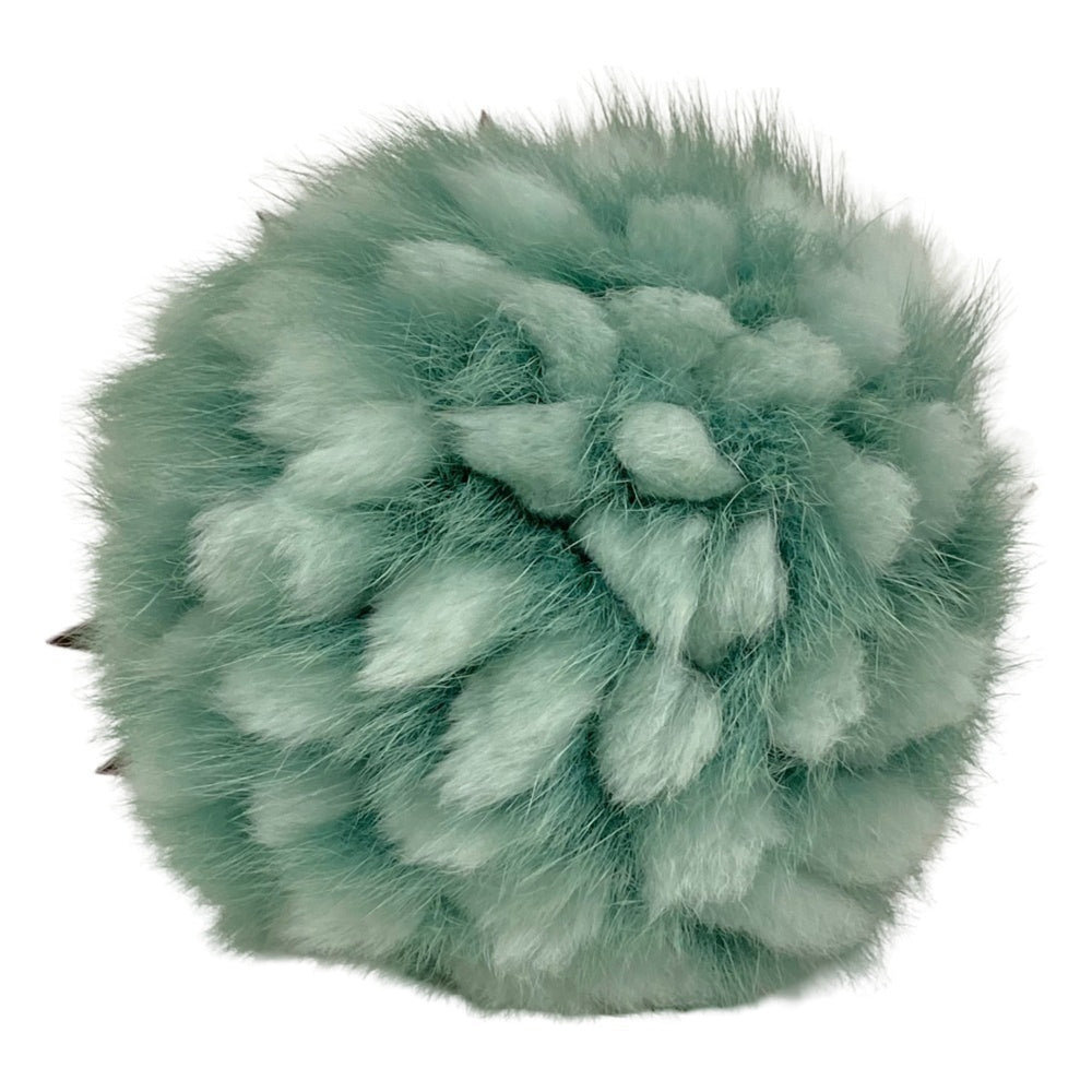 FENDI Pineapple Motif Pom-Pom Fur Charm, Light Green, Women's — Like New