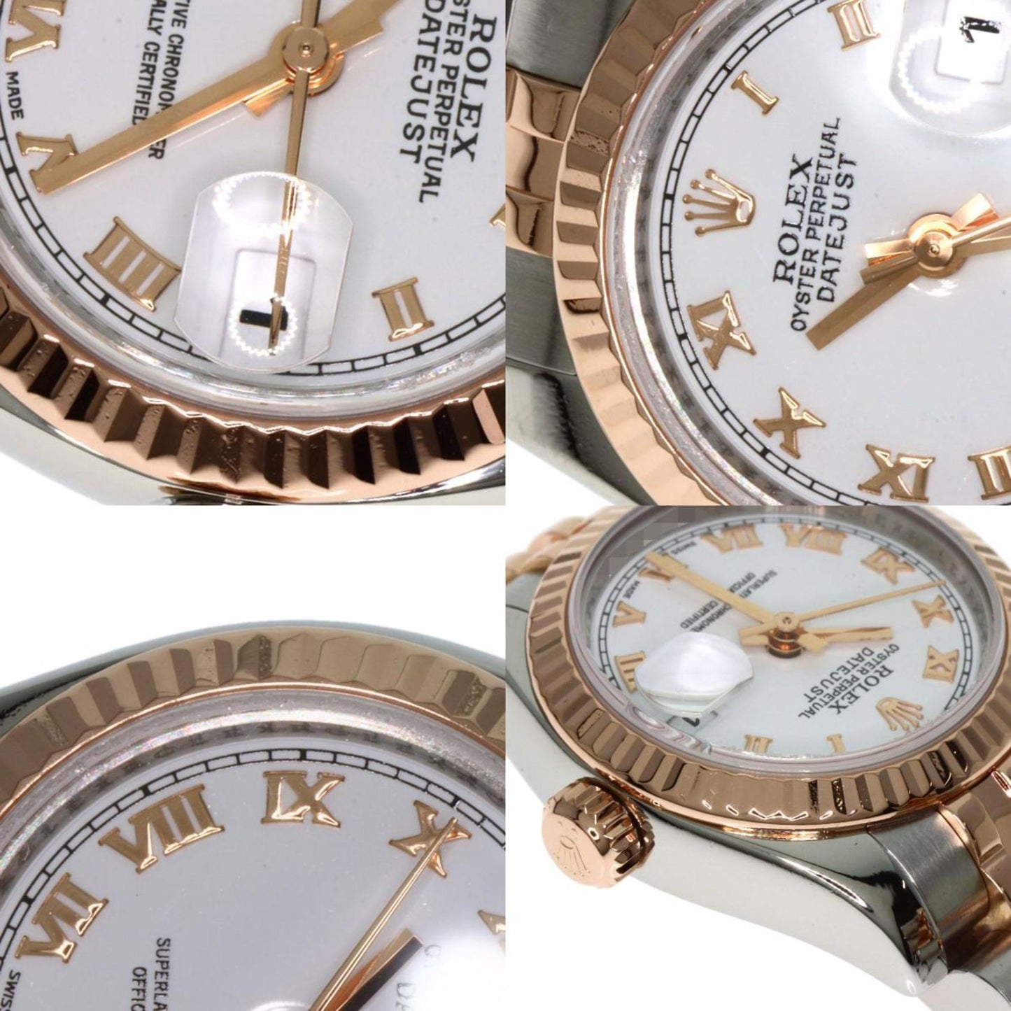 Rolex 179171 Datejust Watch Stainless Steel SSxK18PG Everose Gold Ladies ROLEX