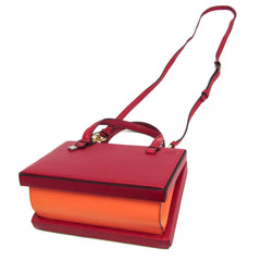 Loewe POSTAL Small Bag BEIJIN 309.37.W85 Women's Leather Handbag,Shoulder Bag Orange,Red Color — Like New