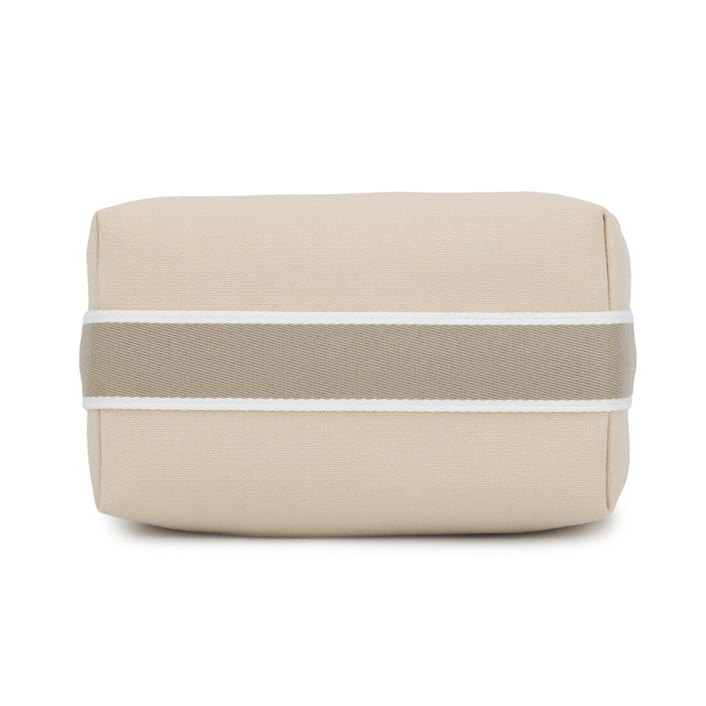 Hermes handbag pouch Bride à Black PM beige canvas HERMES — Like New