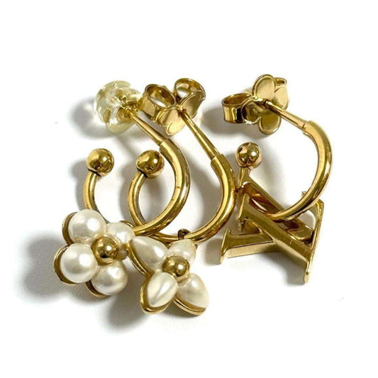 Louis Vuitton Women's Earrings LV Floragram Set of 3
