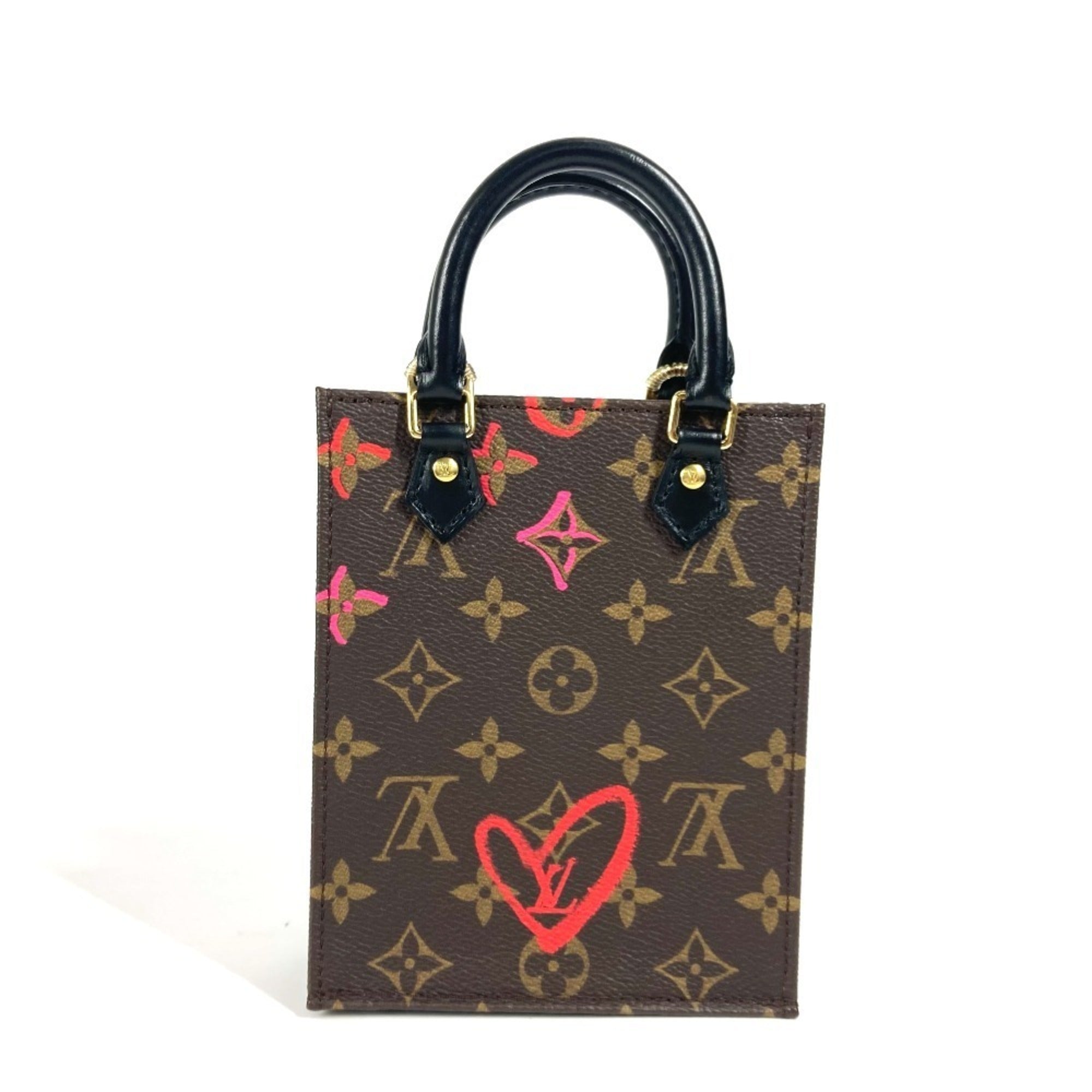 LOUIS VUITTON M80839 Monogram Fall in Love China Limited Petite Sac Plat Bag Handbag Crossbody Shoulder Canvas Women's Brown — Like New