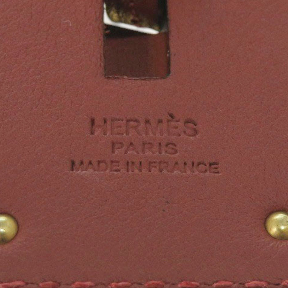 Hermes Like new Hermès O'Kelly GM Swift Rouge H Leather Pendant Necklace in Red with Gold Hardware and Z Stamp (Made 2021) 1564 — Like New