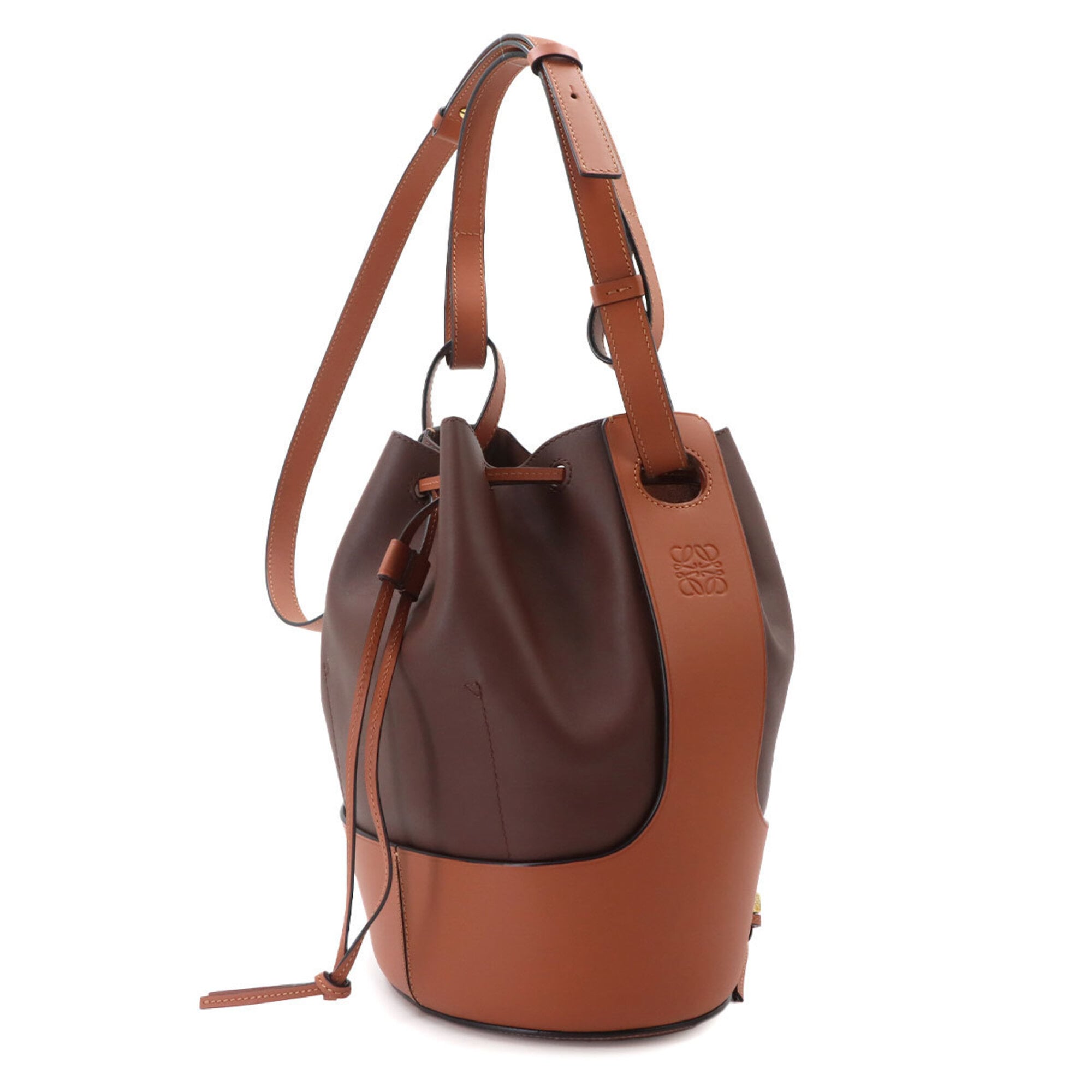 Loewe Balloon Medium 2-way Hand/Shoulder Handbag, Leather, Brown — Like New