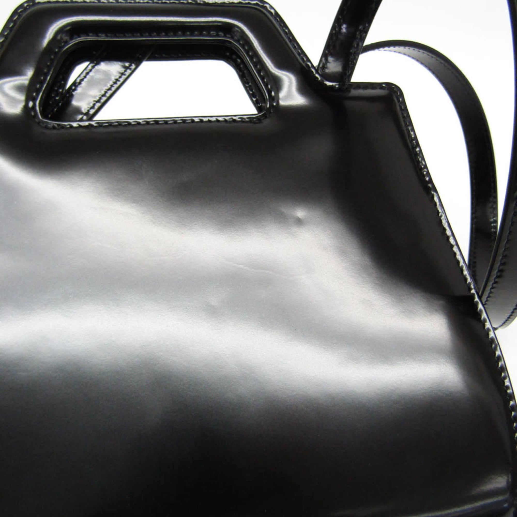 Salvatore Ferragamo Gancini Wanda AU-21 3485 Women's Leather Handbag,Shoulder Bag Black — Like New