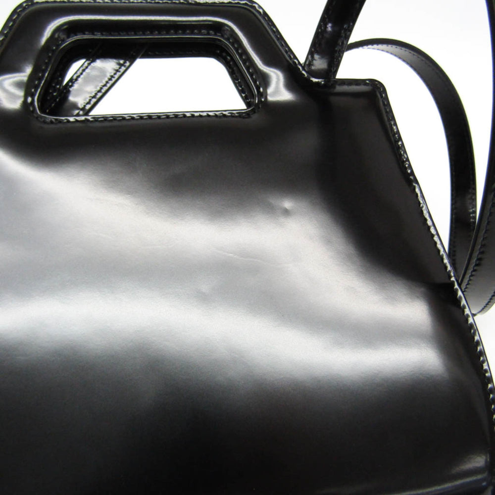 Salvatore Ferragamo Gancini Wanda AU-21 3485 Women's Leather Handbag,Shoulder Bag Black — Like New