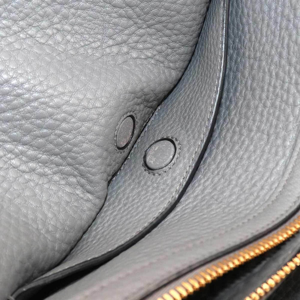 Prada 2-way Hand/Shoulder Handbag, Leather, Gray, 1BA127, Gold Hardware — Like New