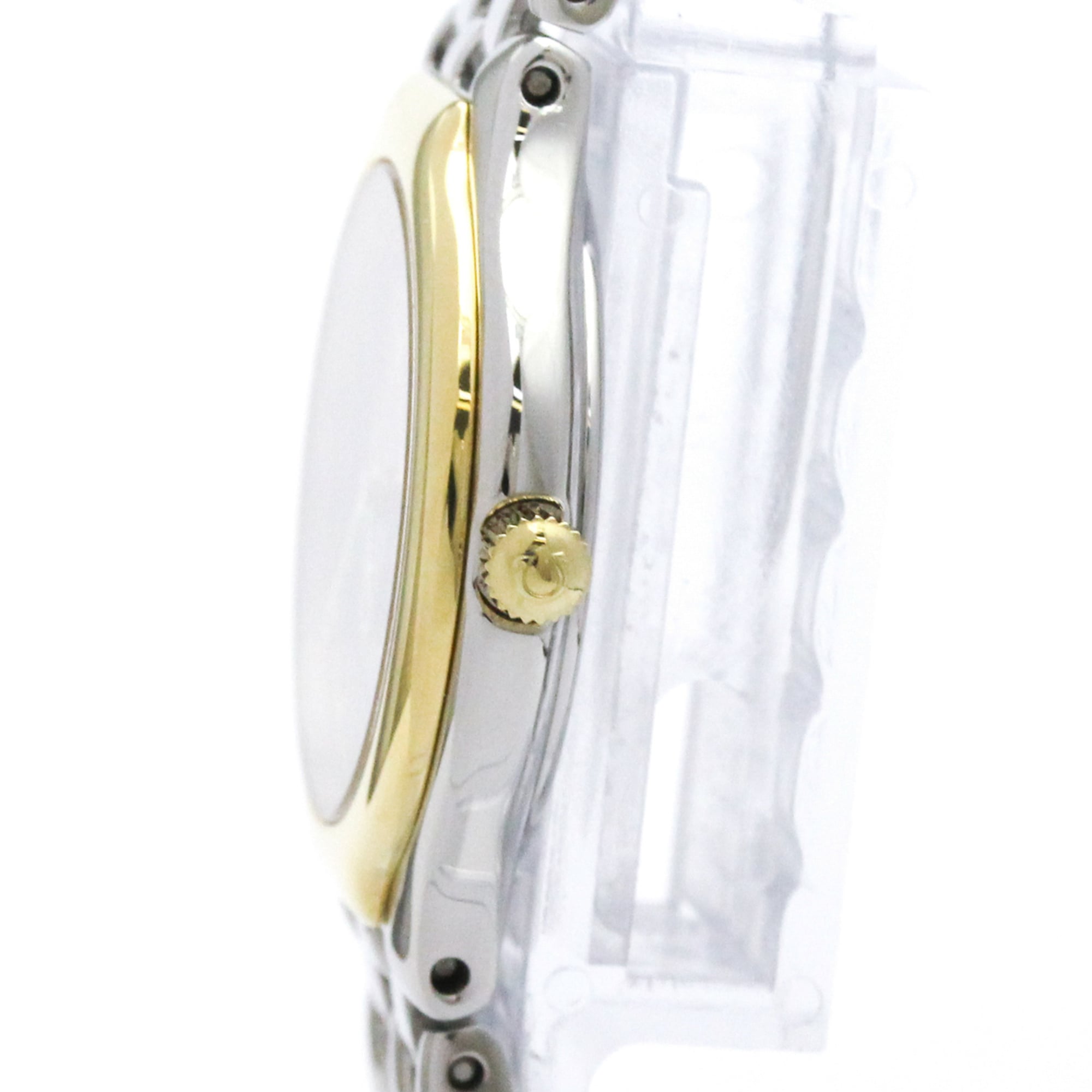 OMEGA De Ville Symbol K18 Gold Stainless Steel Ladies Watch 595.0101 Polished — Very Good