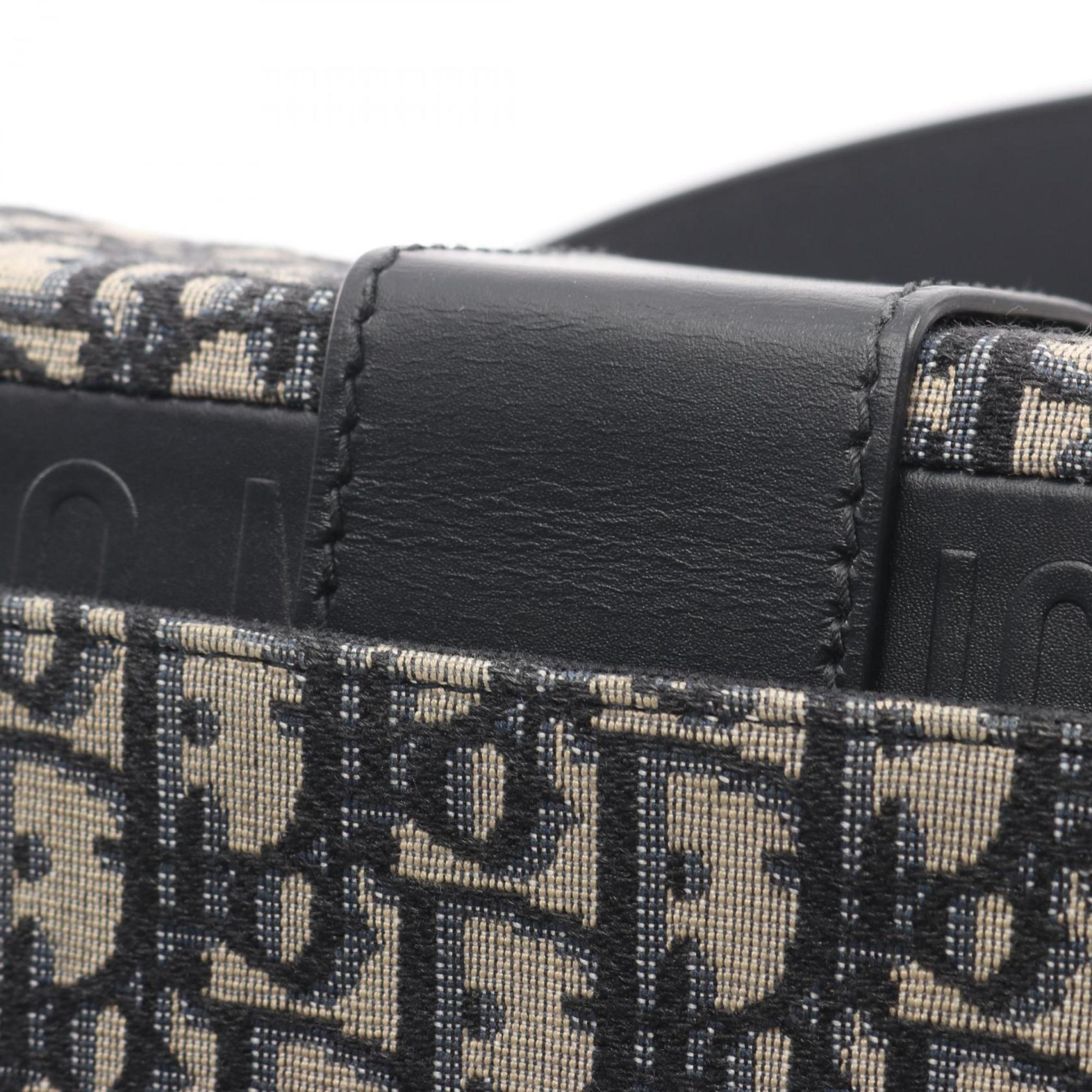 Christian Dior Dior 30 MONTAIGNE Oblique Shoulder Bag, Canvas and Leather, Women's, Beige, Navy, Black