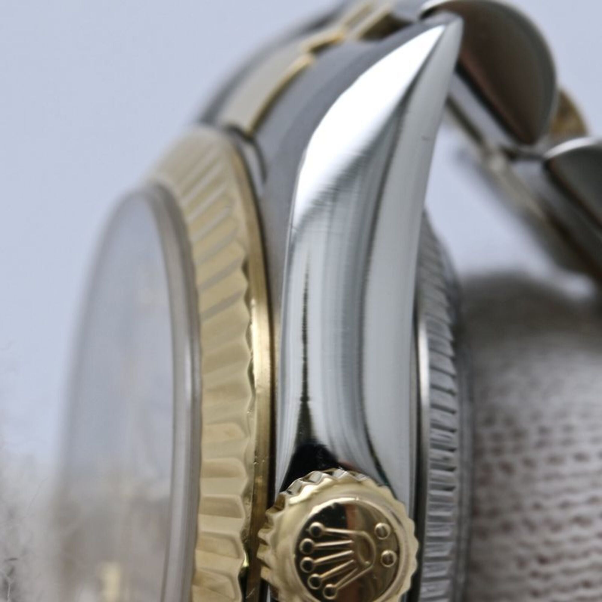 ROLEX Oyster Perpetual 11P Diamond 76193G Women's Watch SSx18K Yellow Gold 40581 — Good