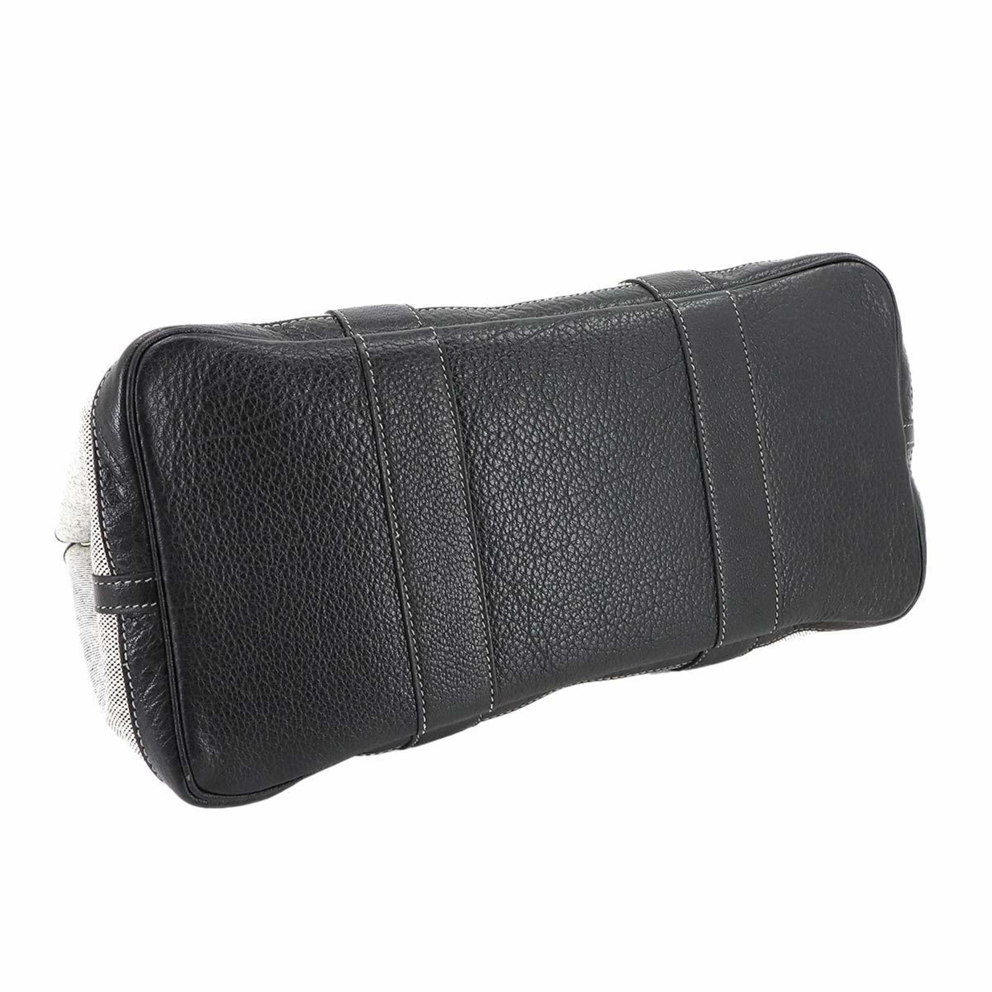 Hermes Hermès Garden Party PM Tote Bag in Toile H Leather (Black and Gray) with G Stamp