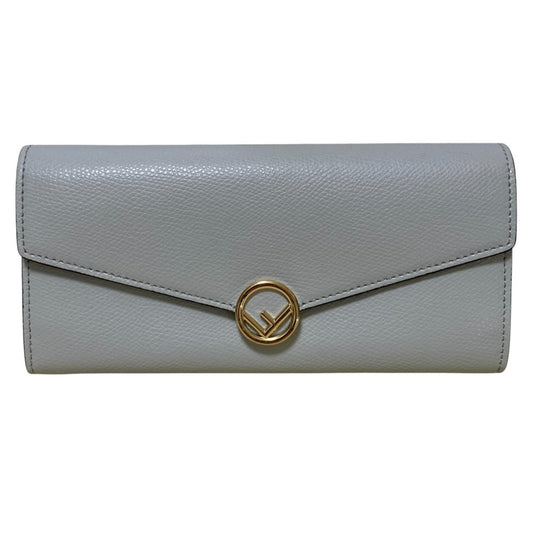 FENDI F is Fendi Continental Wallet, Light Gray, Women's