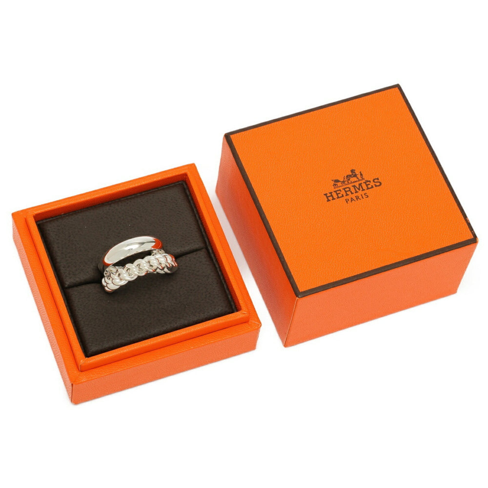 Hermes Boucles Sellier Inflexible Ring, Ag925 Silver — Like New