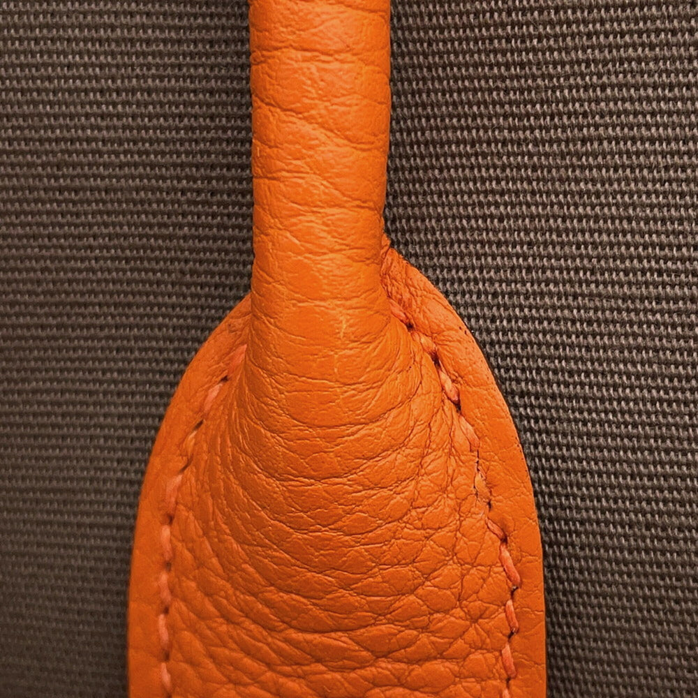 Hermes Garden TPM Tote Bag, Etoupe Orange, Toile Officier Negonda, W Stamp, Party, Garden, Handbag, Women's HERMES — Like New