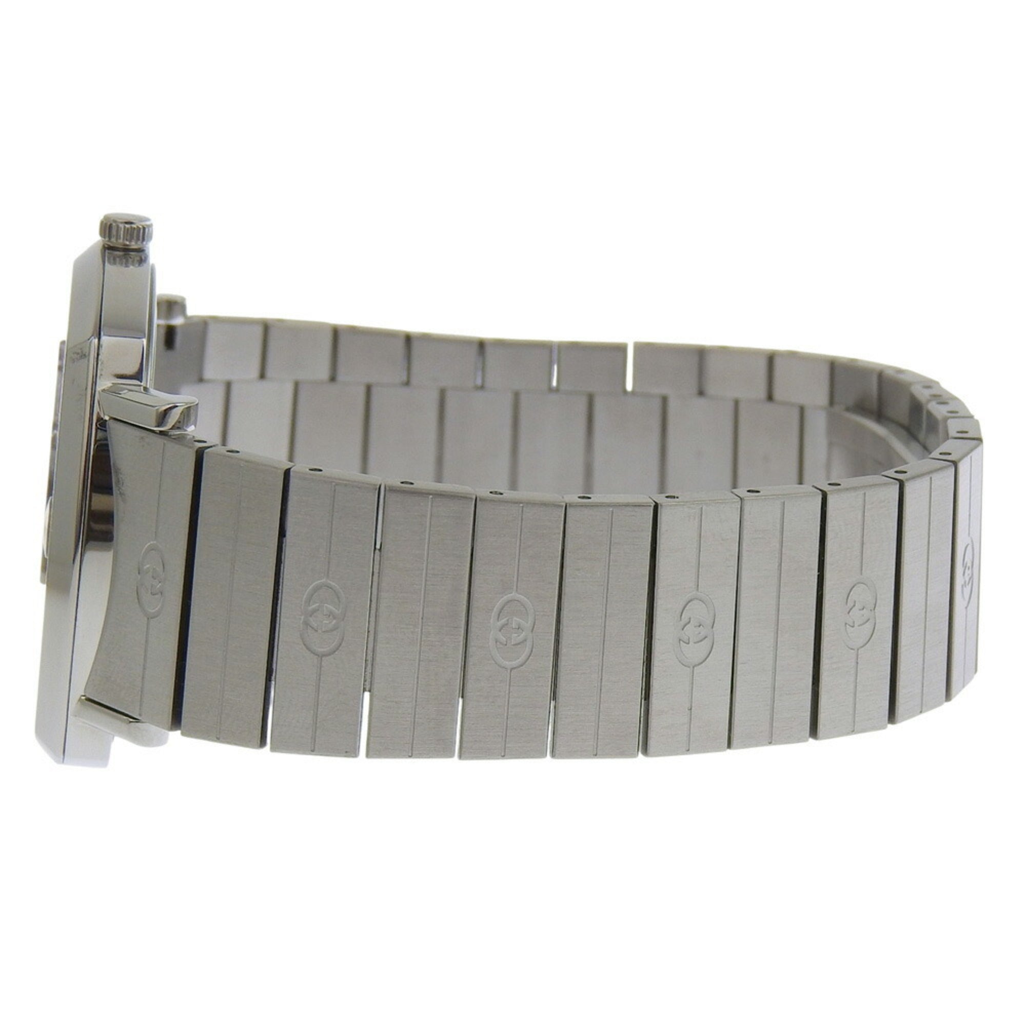 Gucci Grip Watch, 157.3mm, Stainless Steel, Quartz Movement, Analog Display, White Dial, Men's — Like New