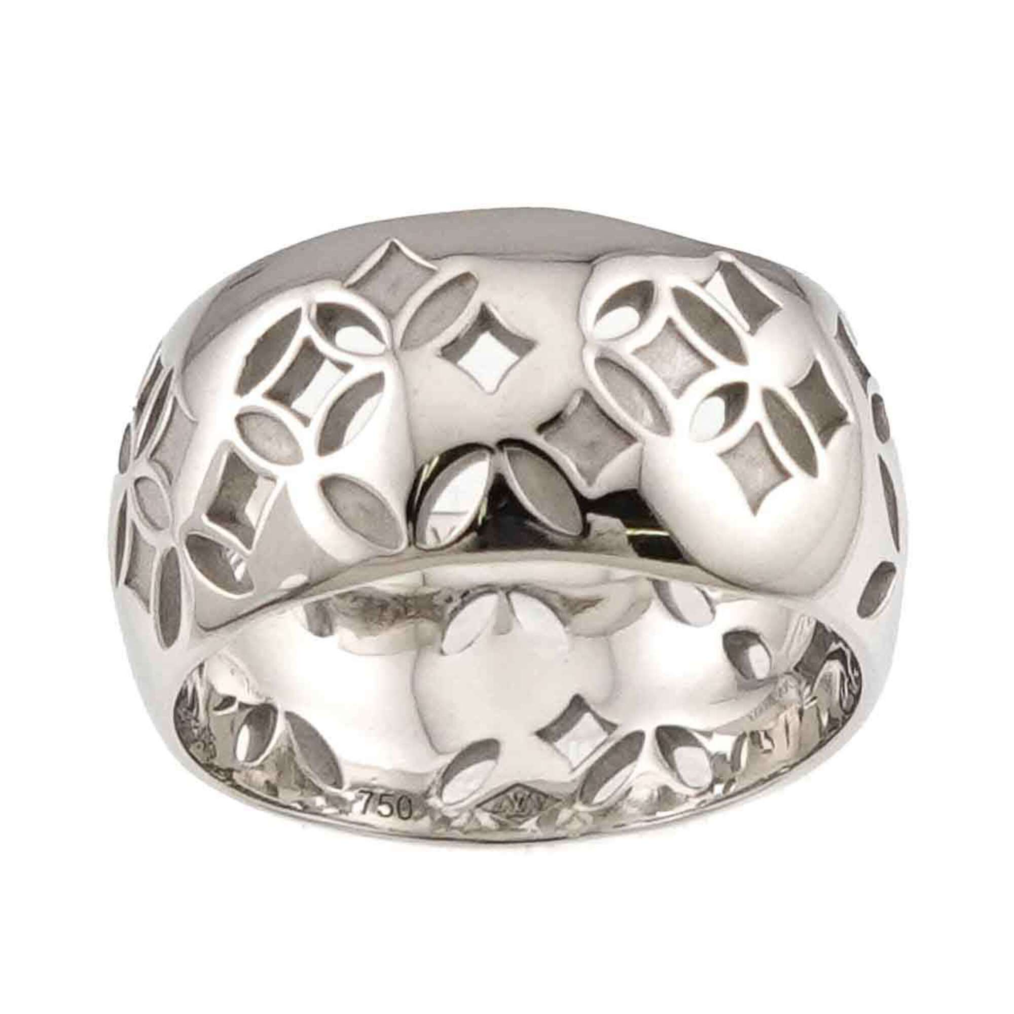 Louis Vuitton Petite Bague Galea Ring #47, 18K WG (White Gold 750) — Like New