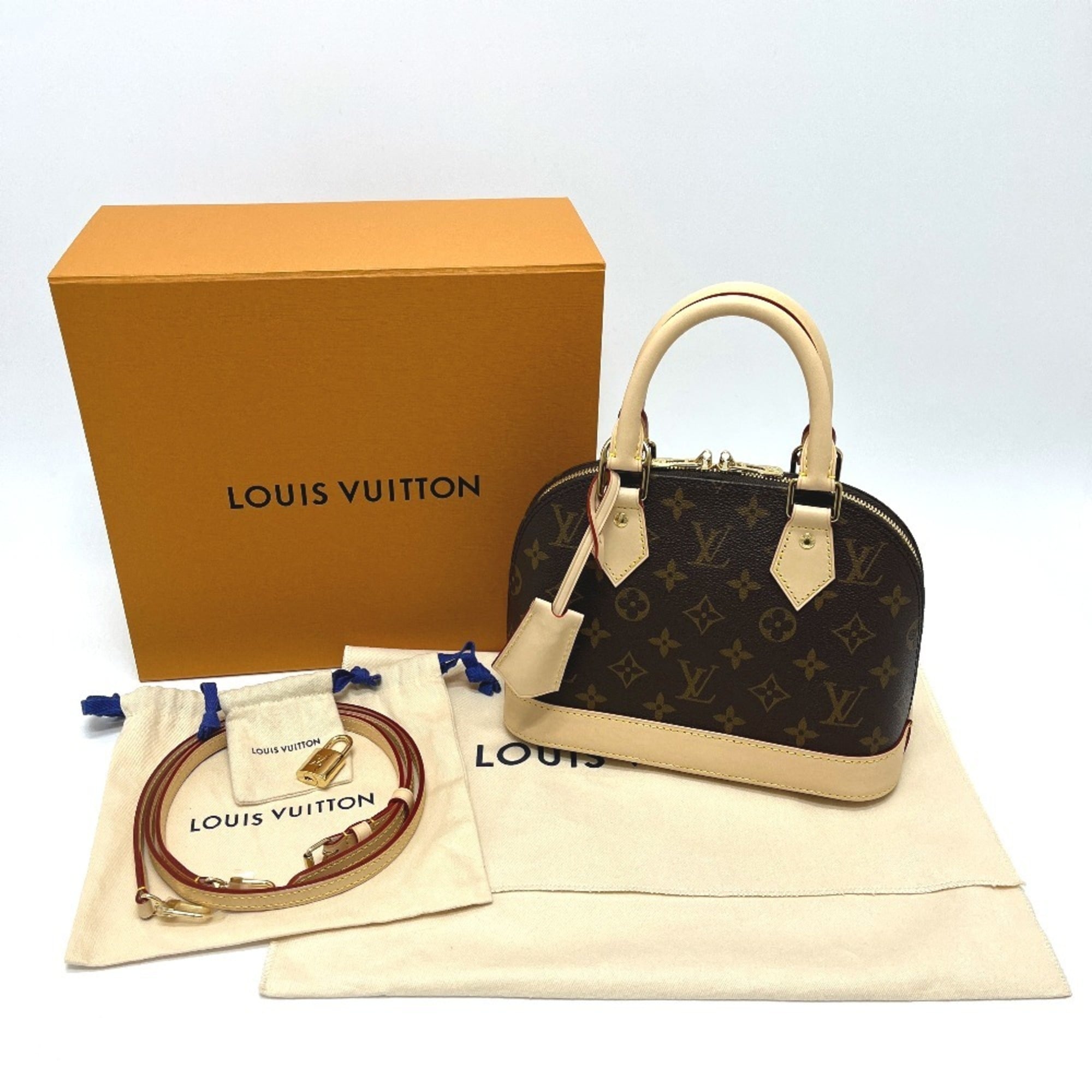 LOUIS VUITTON M46990 Alma BB 2-Way Bag, Handbag, Monogram Canvas, Women's, Brown — New - Store Return
