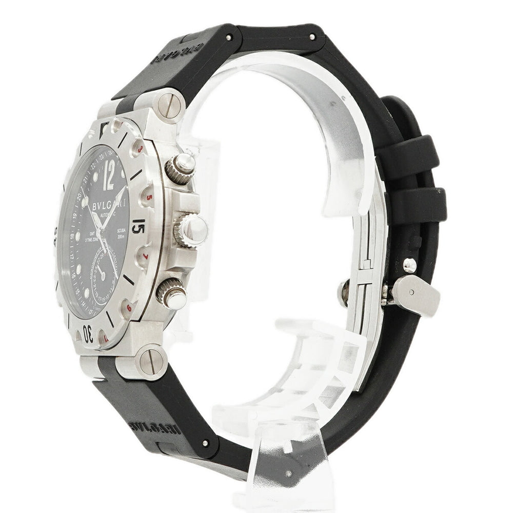 Bulgari Diagono Scuba GMT SD38SGMT Black Dial Men's Watch — Good