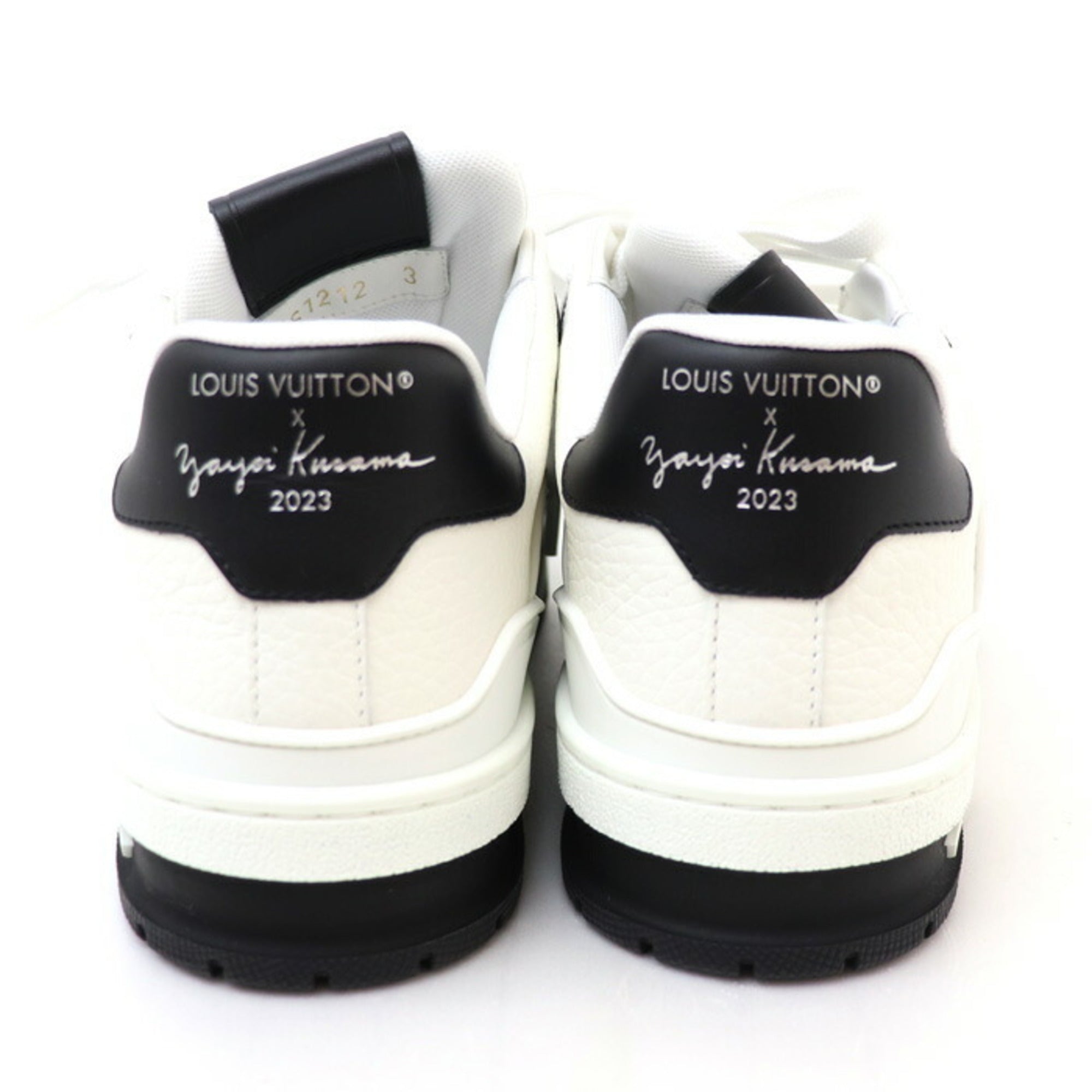 LOUIS VUITTON Louis Vuitton x YK LV Trainer Line Sneakers White Black 1AB8JJ MS1212 3 Women's