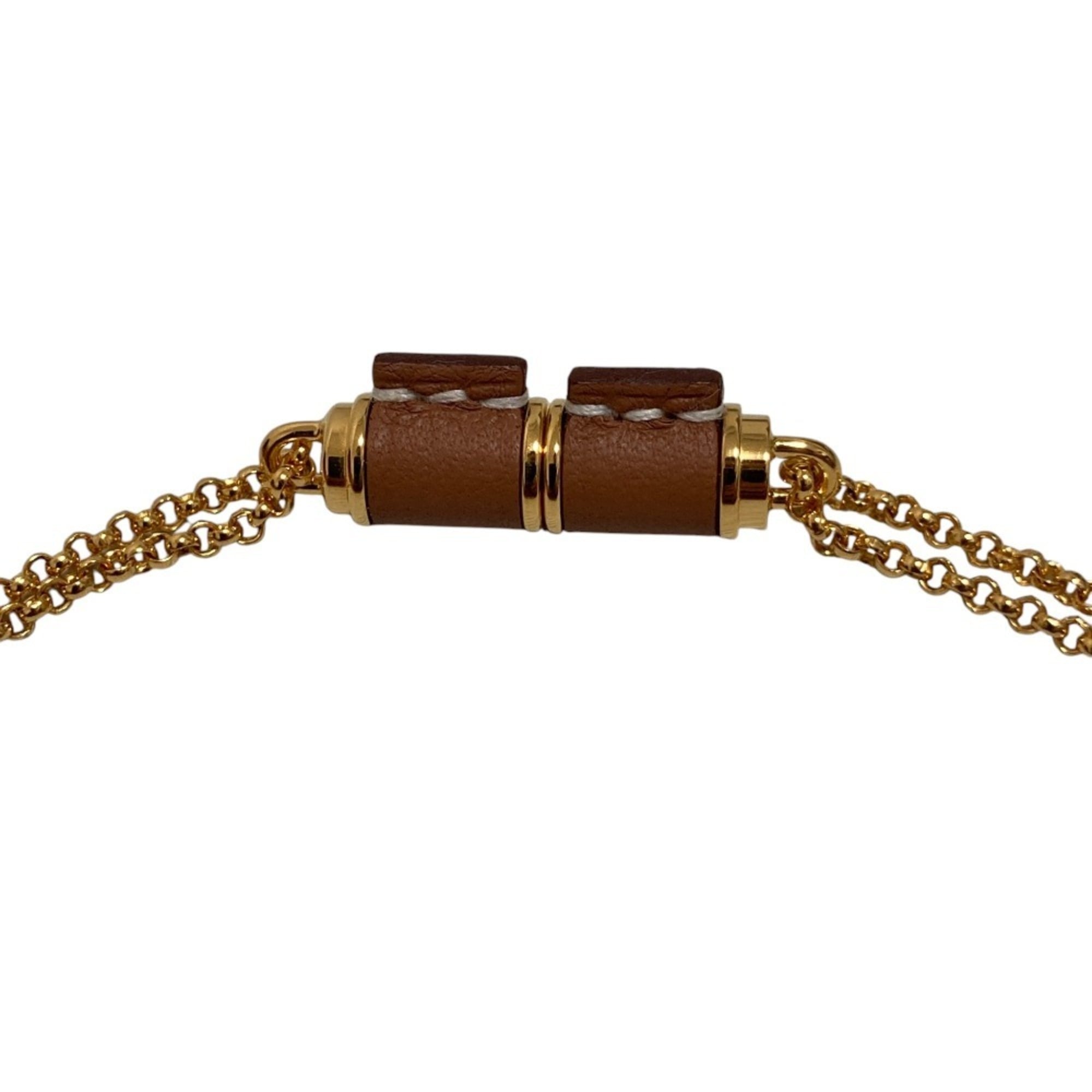 HERMES Charnière PM Necklace, Gold Color, Women's — Like New
