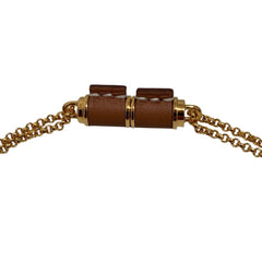 HERMES Charnière PM Necklace, Gold Color, Women's — Like New