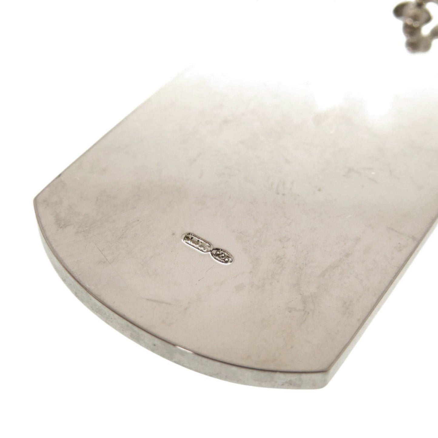 Gucci Dog Tag Plate Silver 925 Necklace Pendant 0651 GUCCI