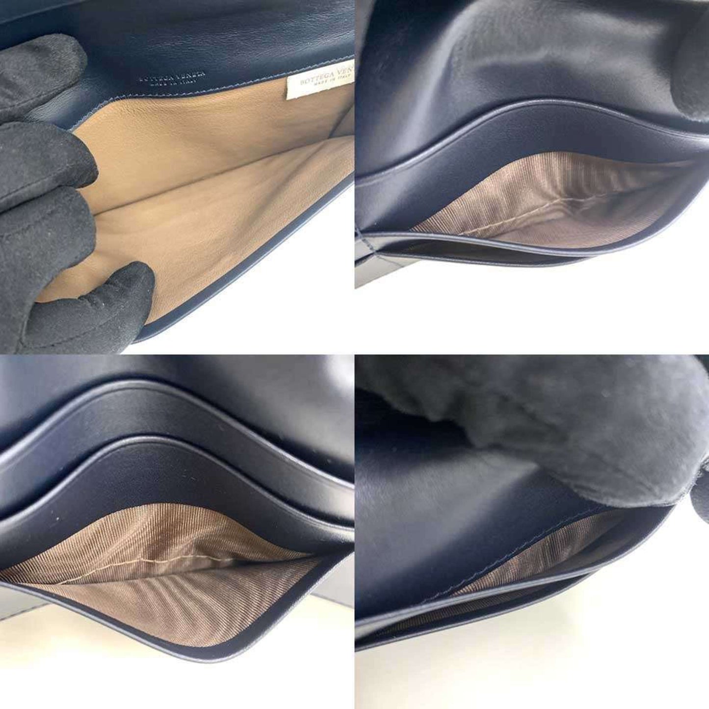 Bottega Veneta Intrecciato Wallet, Navy