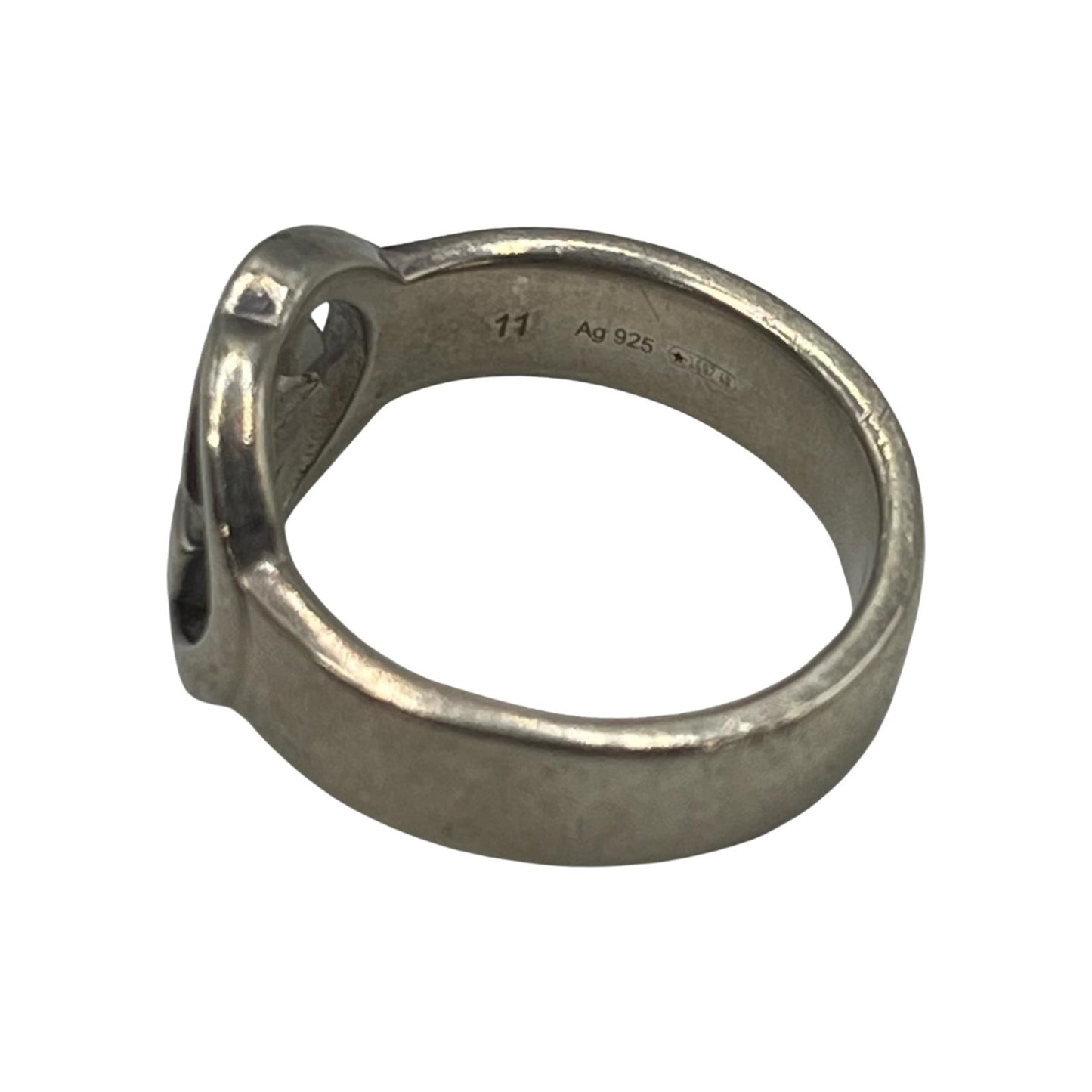 Gucci Interlocking Ring, 925 Sterling Silver, Men's