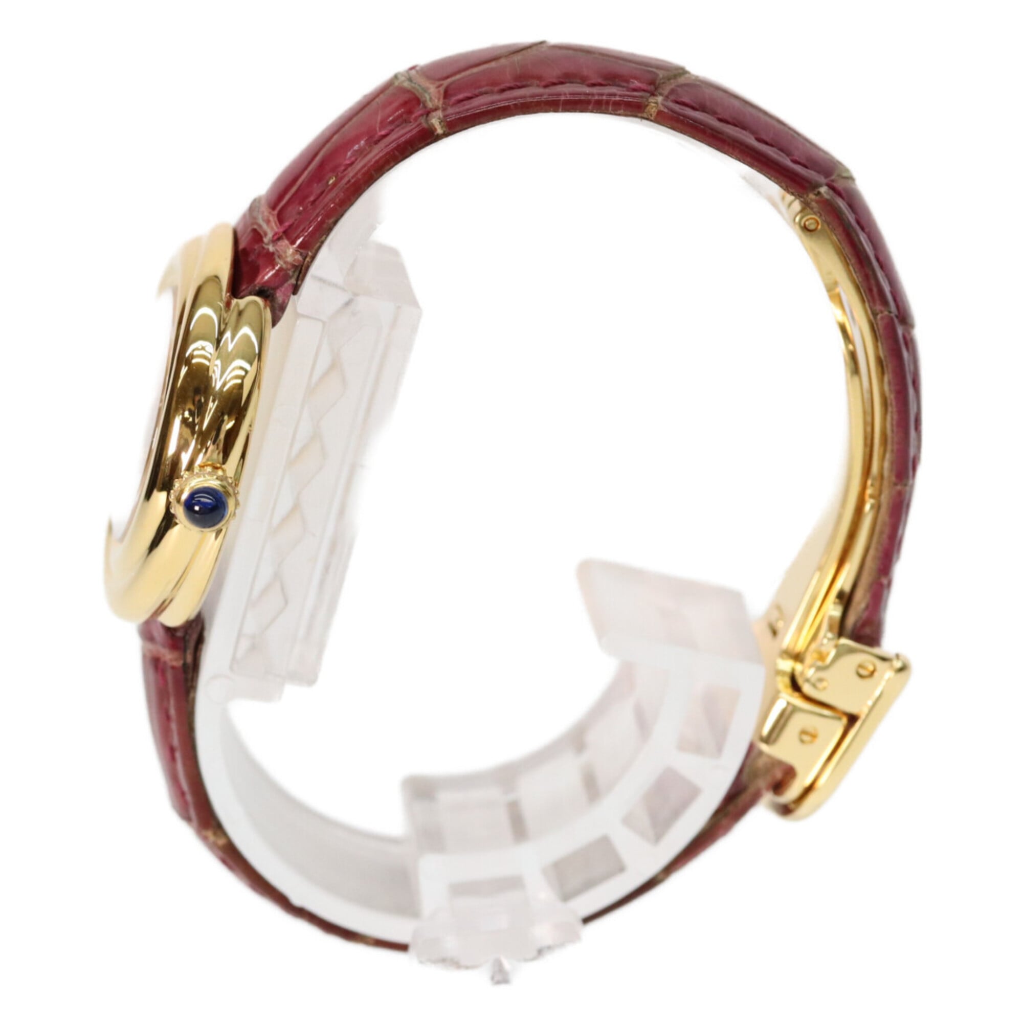 Cartier 925 W1010644 Must Trinity Vermeil SM Side Quartz Watch Gold White Dial Ladies — Very Good
