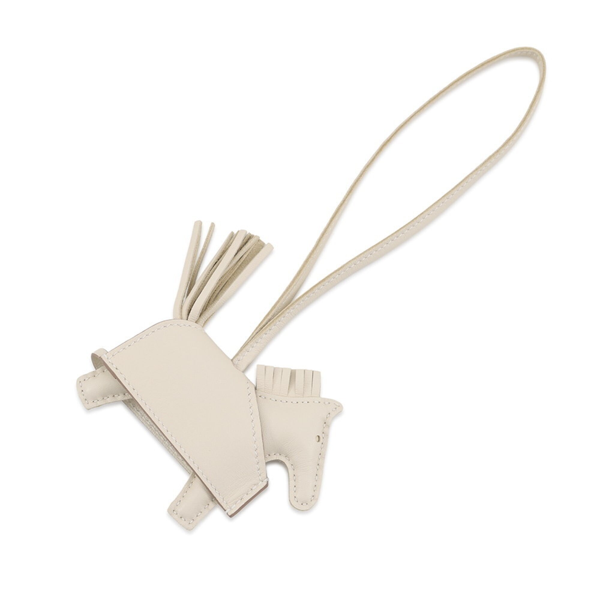 Hermes accessory bag charm Rodeo PM Robeo Lock Clé lambskin K stamp HERMES ornament — Like New