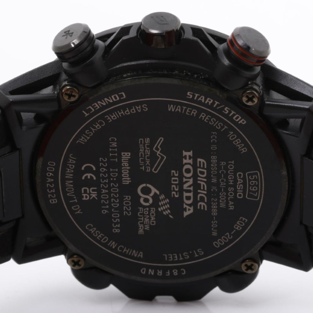 CASIO Edifice Sospensione Honda Racing Red Edition EQB2000HR1AJR Black Stainless Steel Men's Watch — Very Good