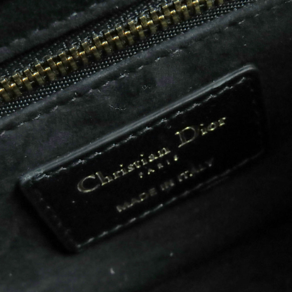 Christian Dior Cannage Lady 95.22 Mini Lambskin 2-Way Handbag/Shoulder Bag, Black, Gold Hardware, Dust Bag Included, Made in Italy — Like New
