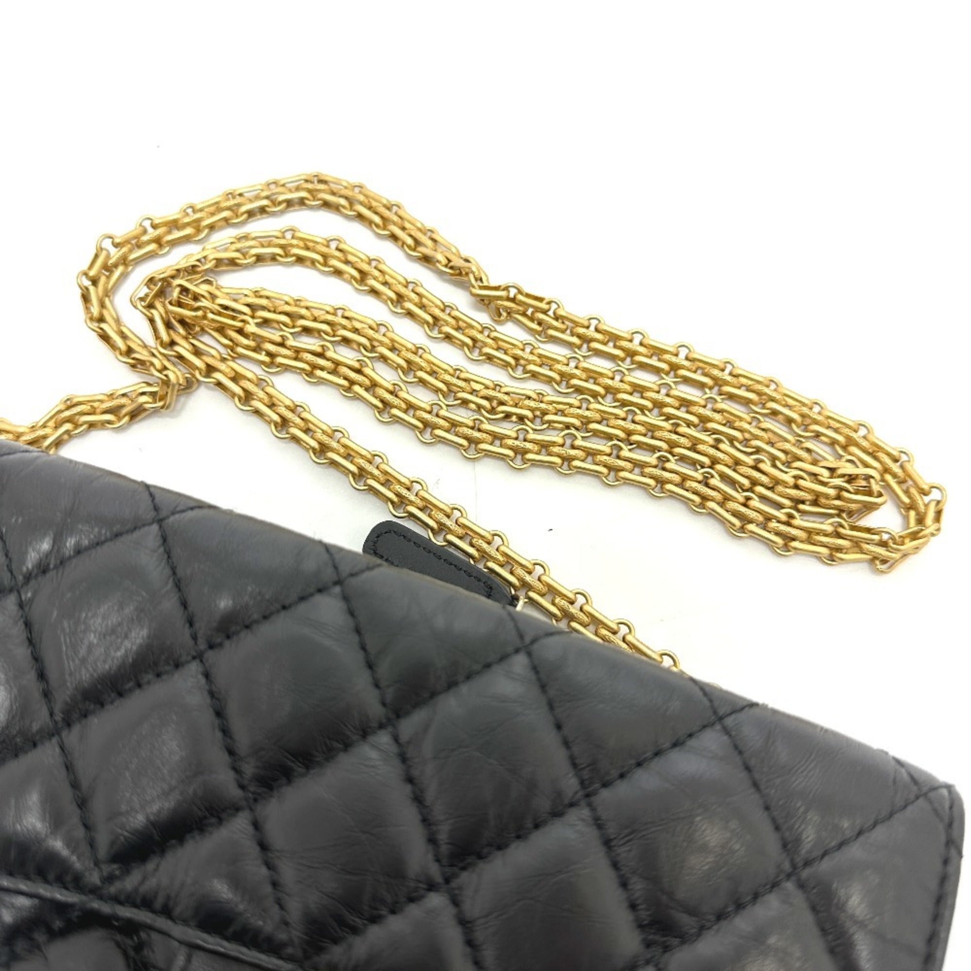 CHANEL AP2215 2.55 Mademoiselle Matelasse Chain Wallet Shoulder Bag Calfskin Women's Black G-230510-29 — New - Store Return