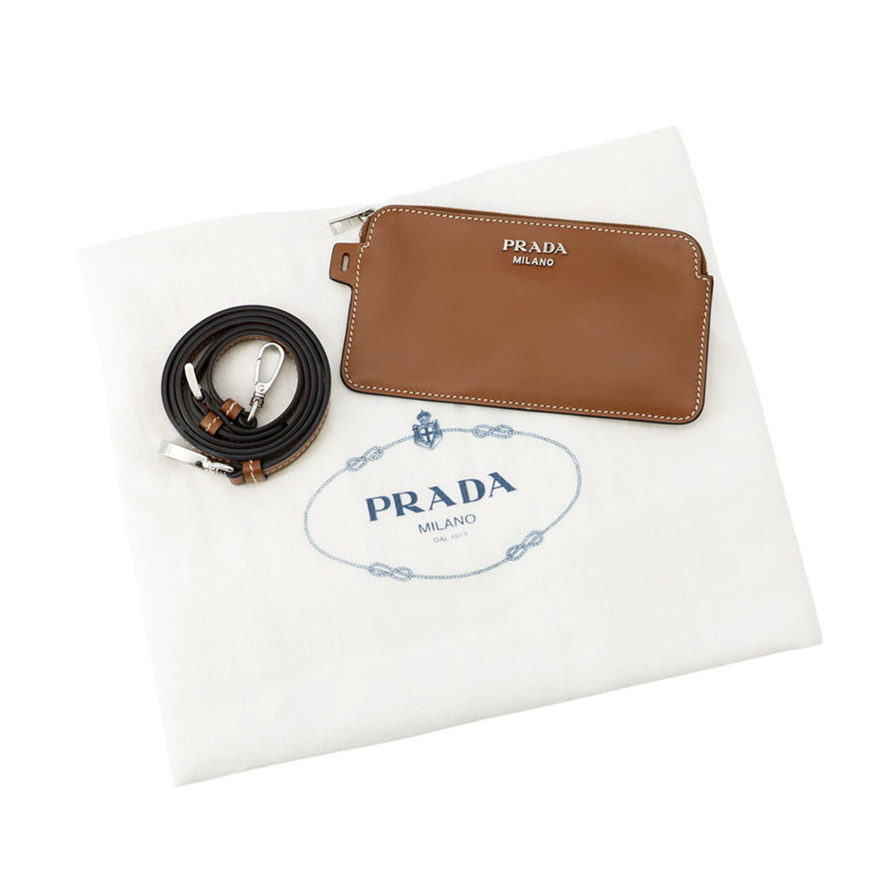 Prada Tambour Bucket Shoulder Bag, Calf Leather, 1BE050, PRADA 2-way, Handbag — Like New