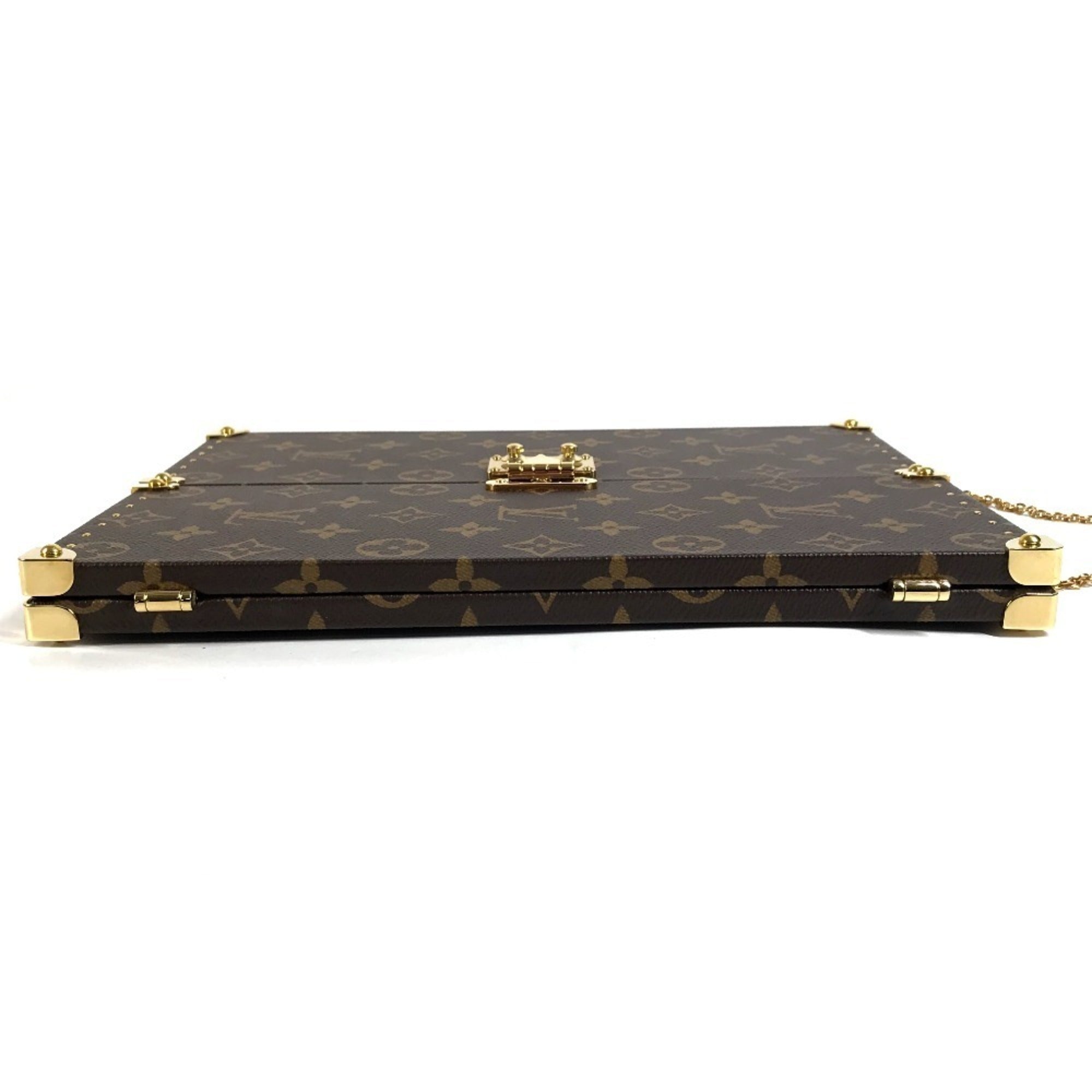LOUIS VUITTON GI0554 Monogram Home Mirror Trunk Interior Tri-fold Canvas Men's Women's Brown — Like New