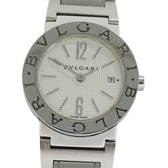 Bulgari BVLGARI Women's Watch, Brand: Date Quartz QZ Stainless Steel SS BB26SS Silver White — Good