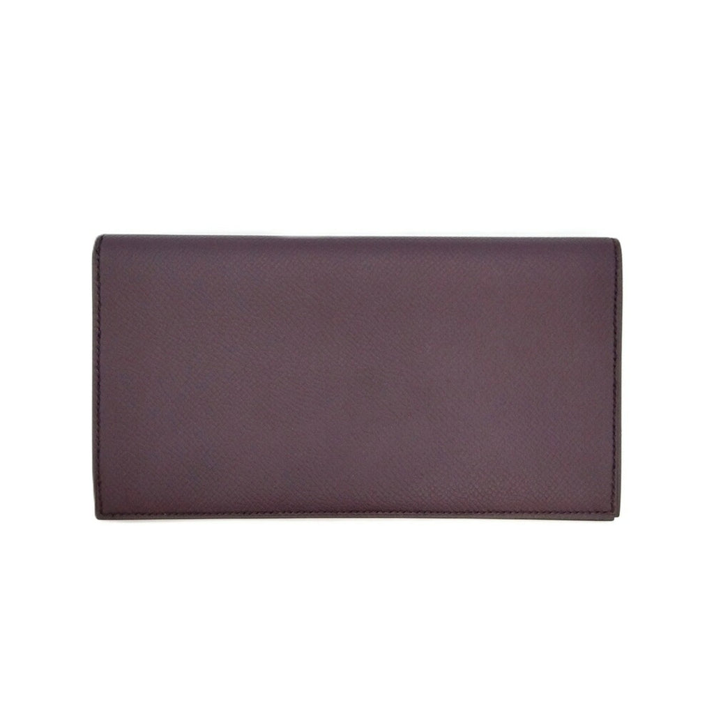 Hermes Hermès MC2 Fleming Wallet, Epsom Leather, D Stamp, Purple, Men's