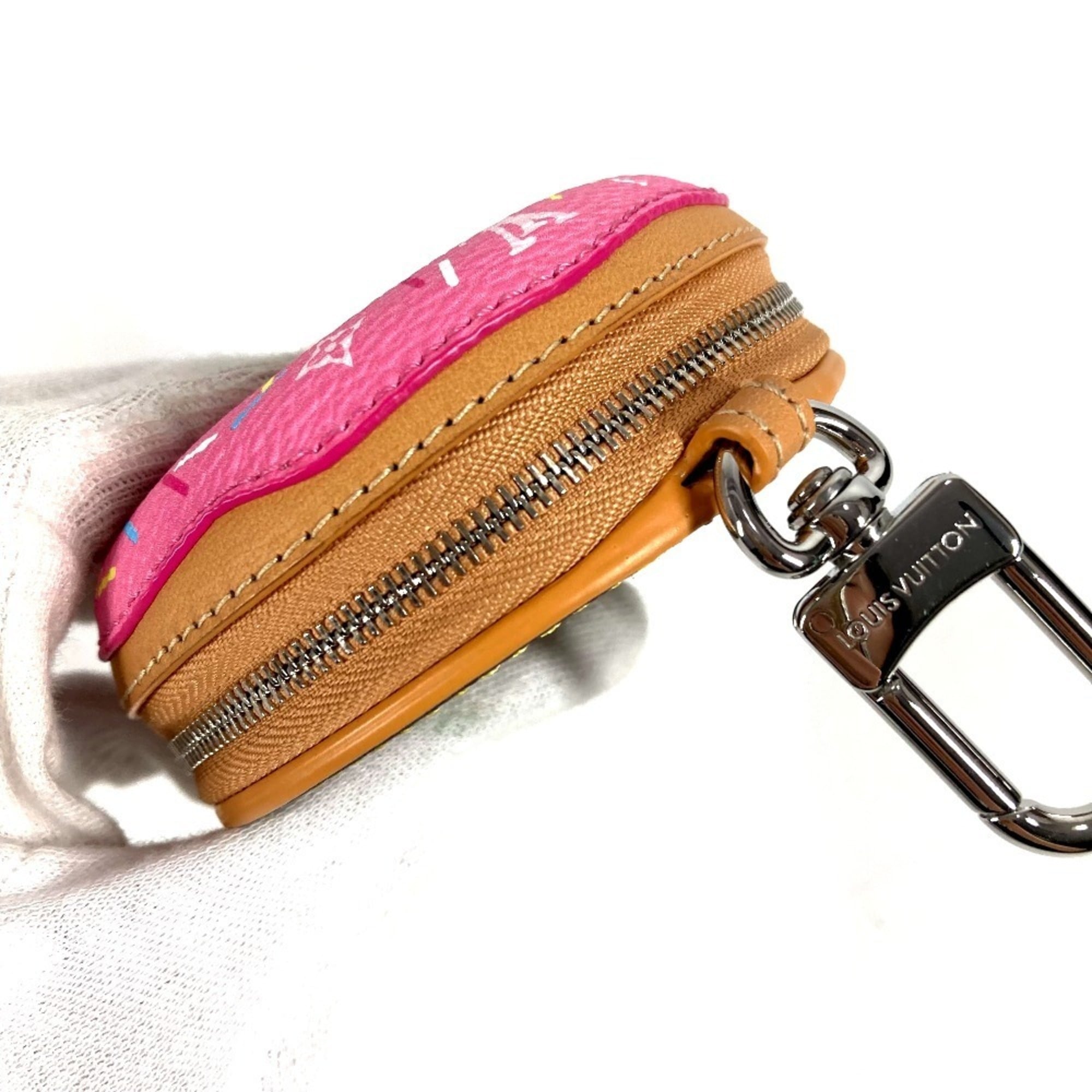LOUIS VUITTON M02549 Monogram Donut Bag Charm - LV Charm, Keychain Leather Canvas, Men's/Women's, Pink, Like New — Like New