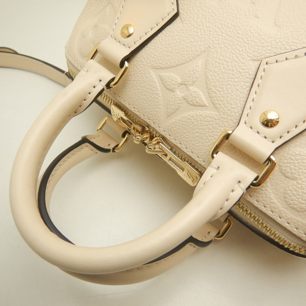 LOUIS VUITTON Monogram Empreinte Speedy Bandoulière 20 M58954 Handbag, Cream, Women's 254135 — Like New