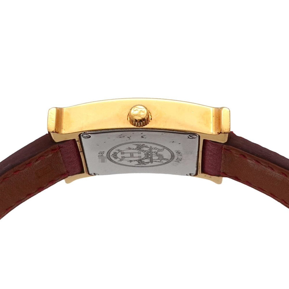 Hermes H-Watch HH1 201 Women's Watch, Gray and Red, Quartz Watch — Very Good
