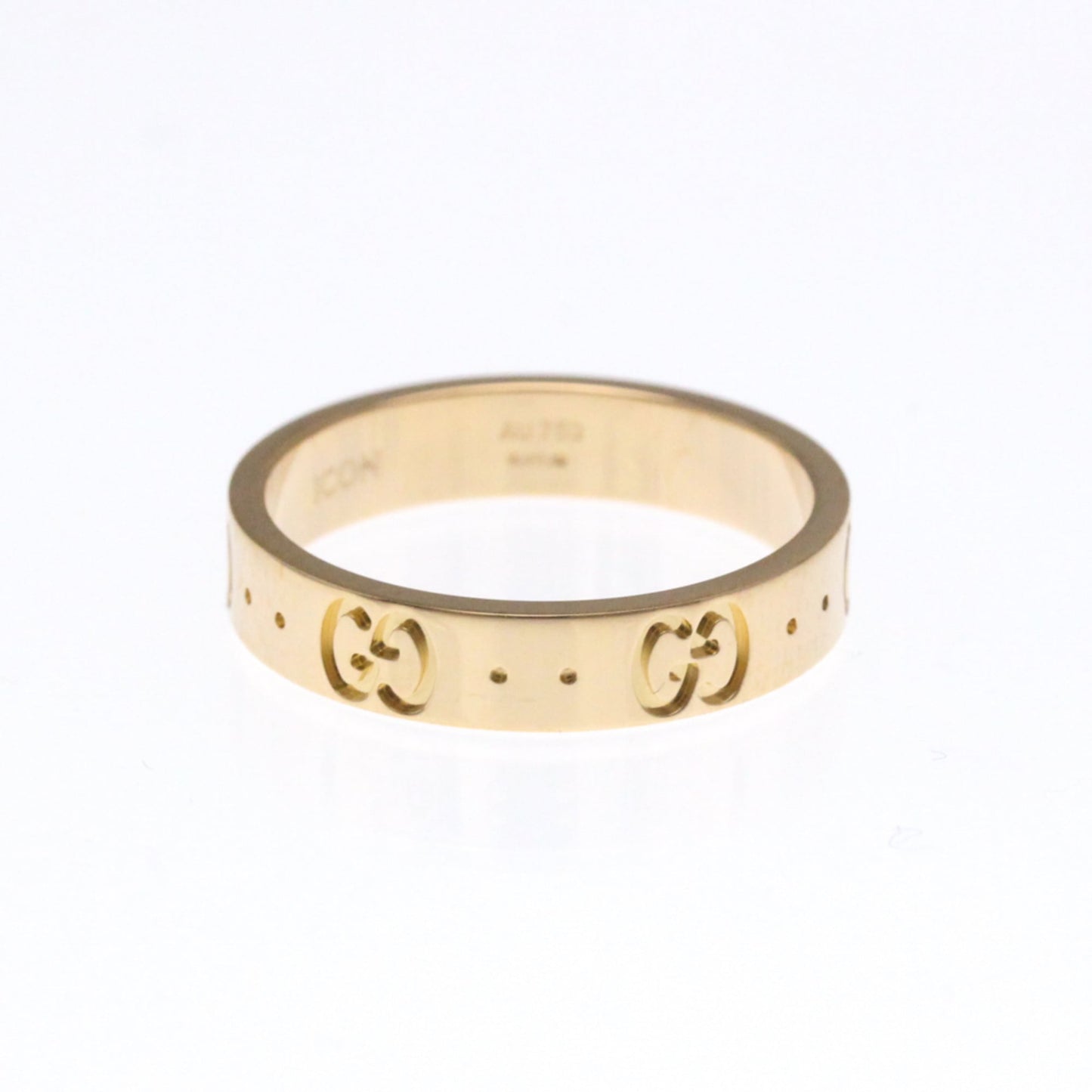 Gucci Icon Pink Gold (18K) Fashion No Stone Band Ring Pink Gold