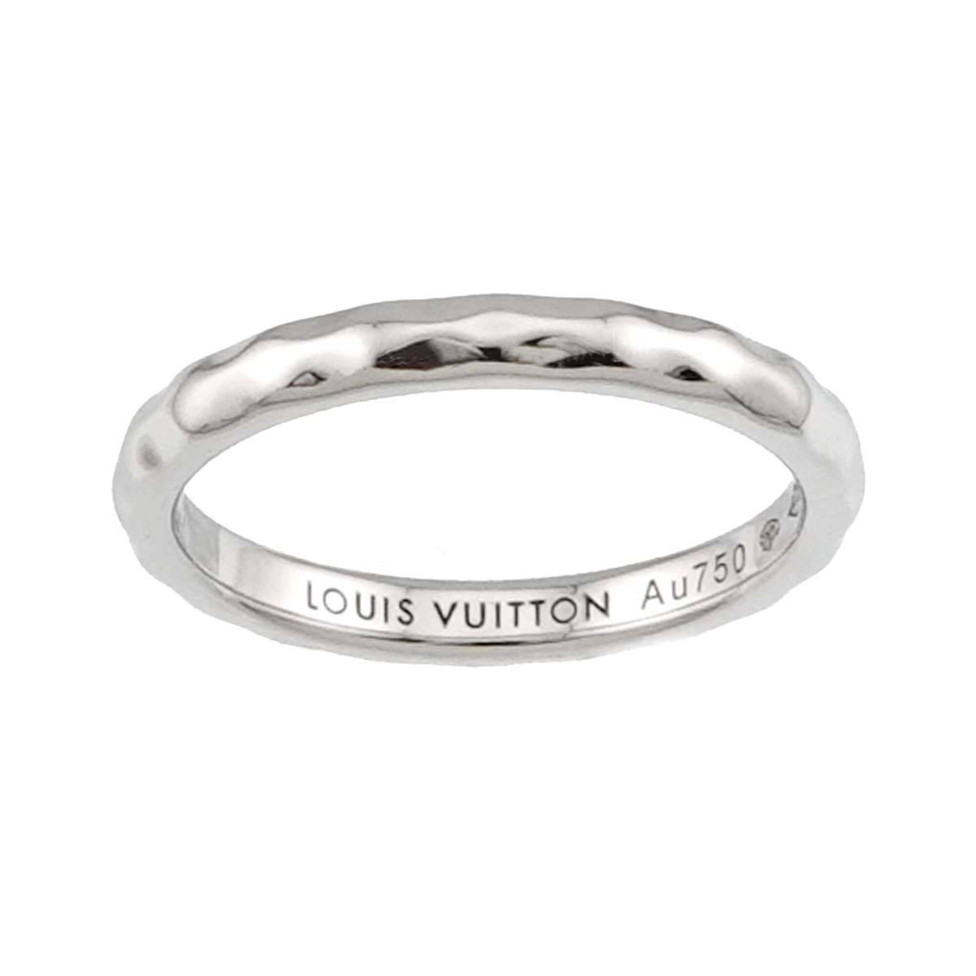 Louis Vuitton Alliance Monogram Infini #54 Ring, 18K White Gold (750) — Like New
