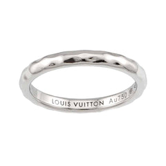 Louis Vuitton Alliance Monogram Infini #54 Ring, 18K White Gold (750) — Like New